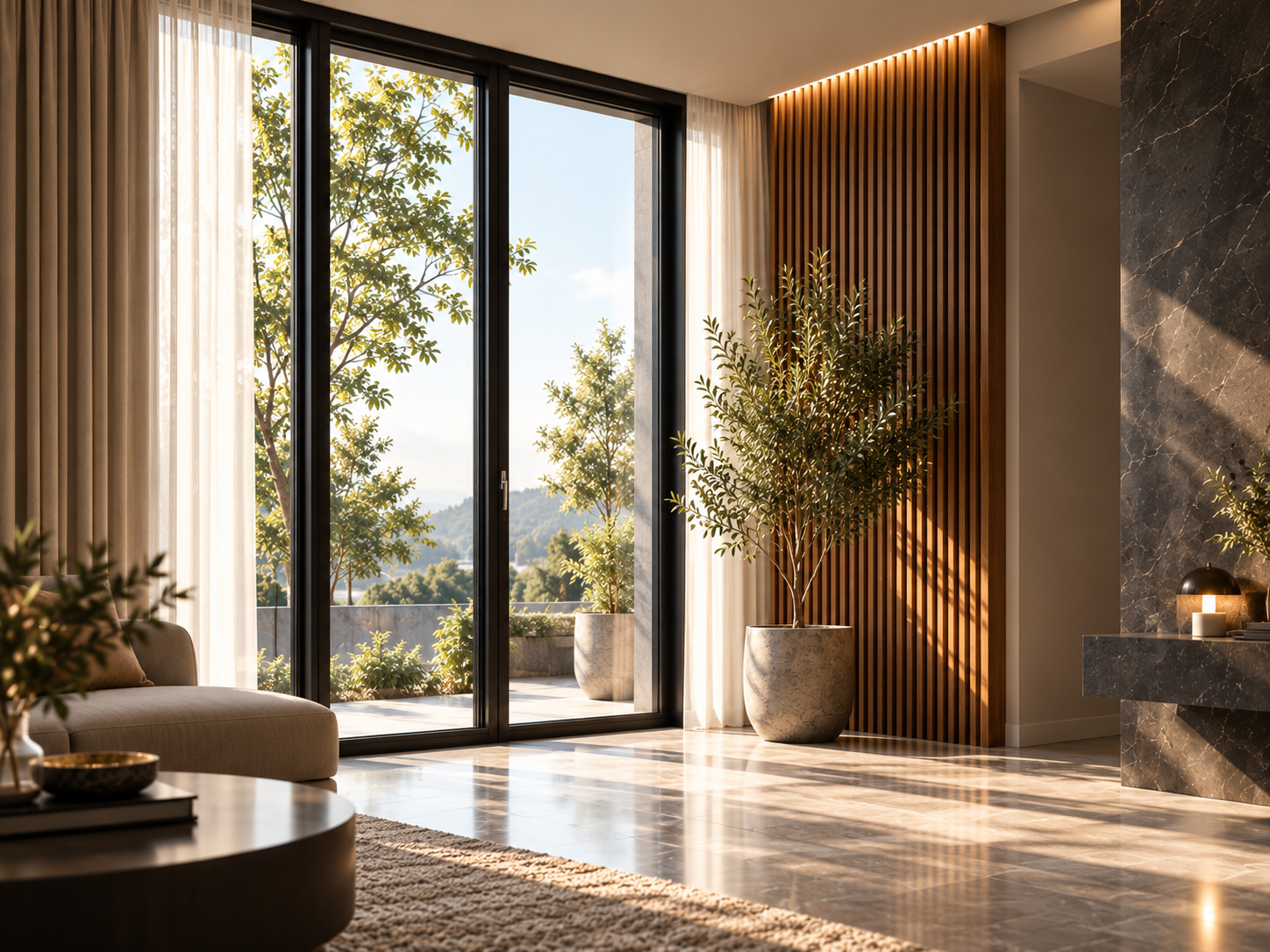 Garden facing window