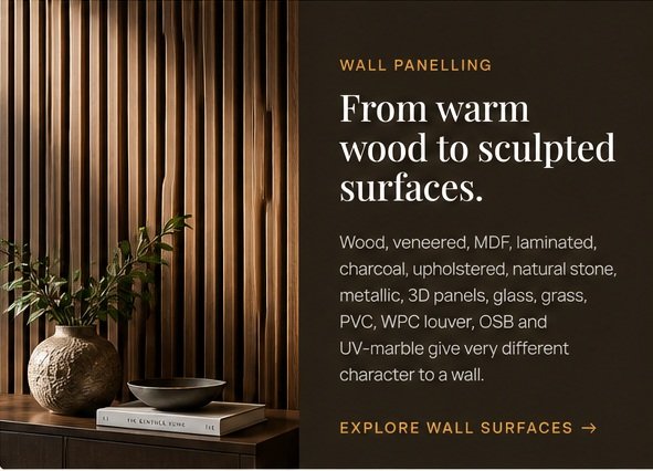Sculpted wood wall paneling