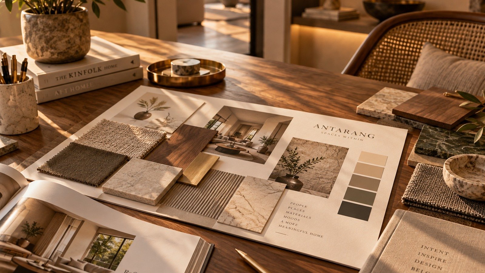 Interior material and mood board concept development