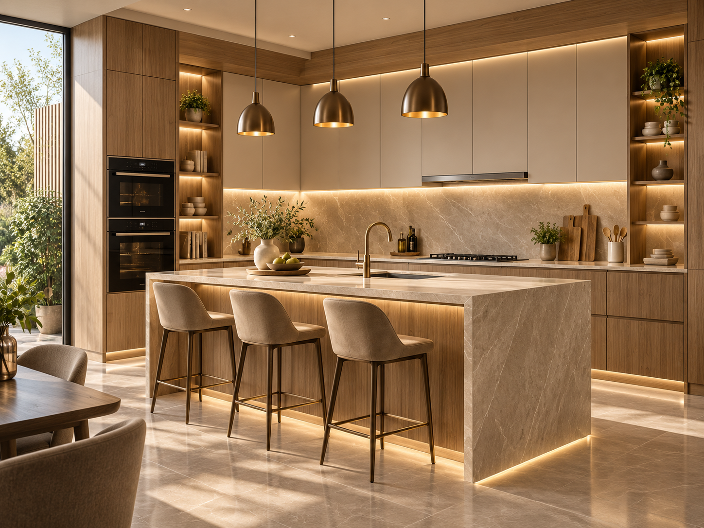 Premium modular kitchen process view