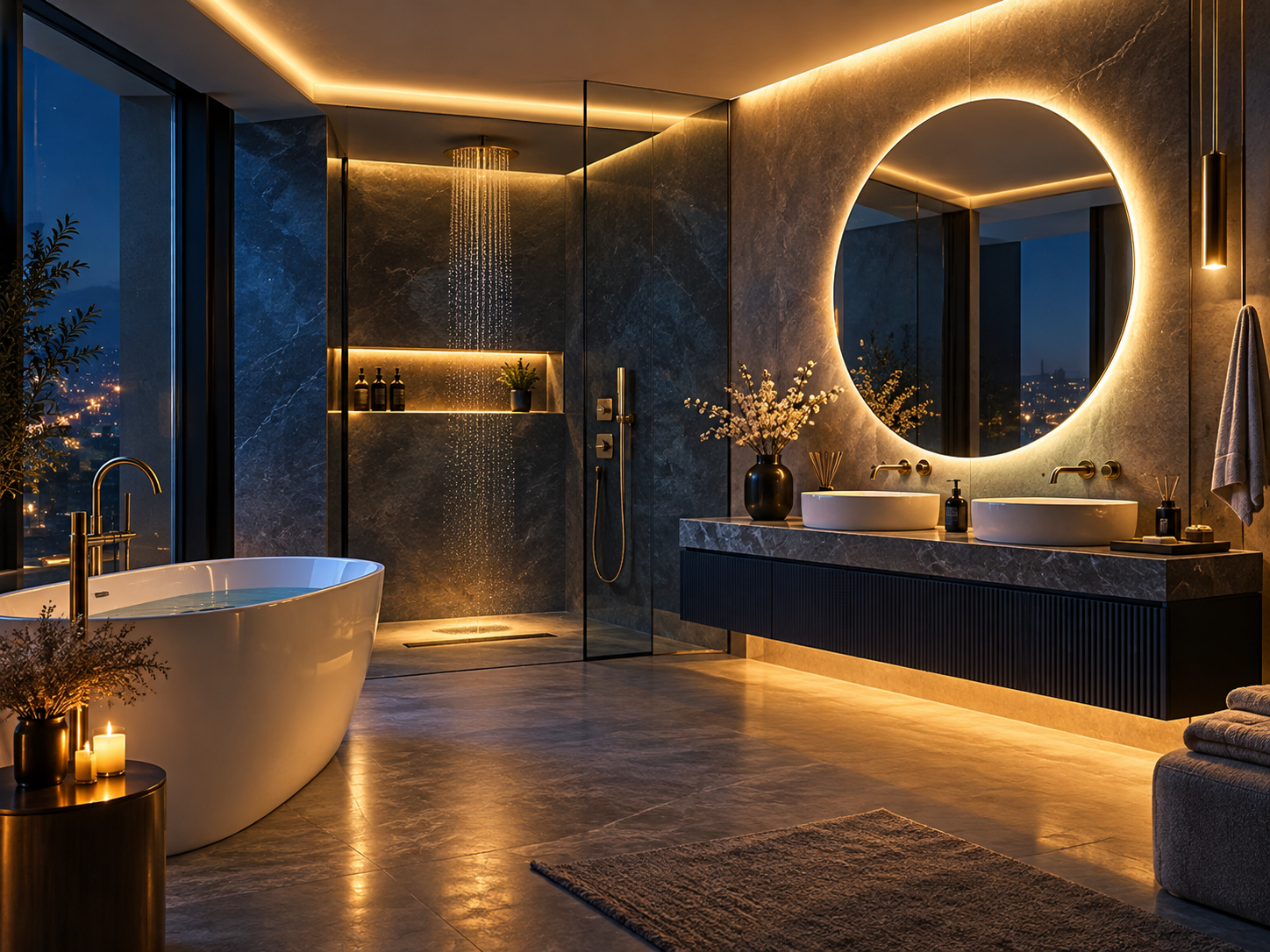 Ambient bathroom lighting