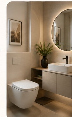 Half secondary bathroom